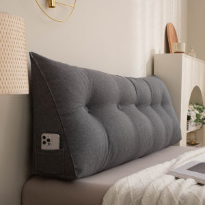 Linen Bed Headrest Sofa Lumbar Support Cushion