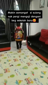 38cm beg sekolah backpack Cute cartoon bag Backpack for kids Large school bag for teenagers Schoolbag for pupils