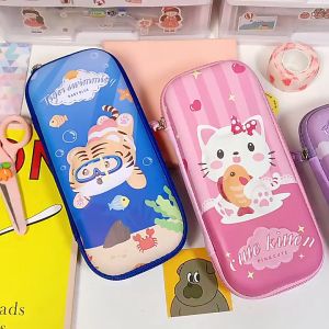 3D Cartoon pencil case Waterproof pencil case Large capacity EVA pencil case Drop resistant stationery storage bag for primary school boys and girls a variety of styles