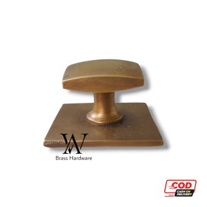 Knob Laci Lemari Meja Kuningan Antik Motif Kotak 4 cm 1 Pcs