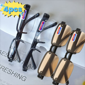 4PCS Rimless Reading Glasses for Women Men Imitation Crystal Lens Blue Light Blocking Eyeglasses Elderly Presbyopia Eyewear