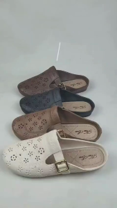 New Era Sandal Selop Loafer Wanita Motif Laser Cut Stylish & Nyaman Dipakai Sehari-hari Loafer Karet