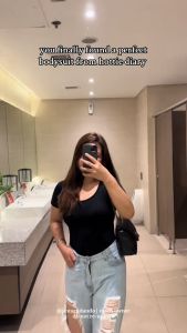 Hottie Diary: Short Sleeve Bodysuit & Buttoned Thong Shapewear