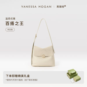 VH Womens Medium Shoulder Bag Top Layer Cowhide Leather Crossbody Bag Trendy Loose Feelings Underarm Bag Luxury Sensation