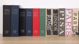 HOME + HOUND Book Safe Box with Combination Lock Dictionary Shaped Hidden Secret Book Safe for Storing Money Gun Jewelry and Passport