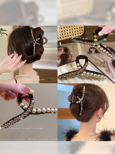 Large Size Shark Hair Clip Womens Summer Hair Accessories Sparkling Diamond Beads Hair Grips Fashionable Hair Decorations