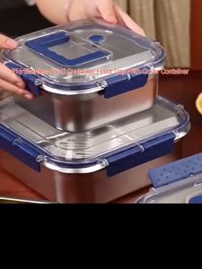 BENMIL 316 Stainless Food Container Food Tray With Cover Container Food Sealed Storage Fridge