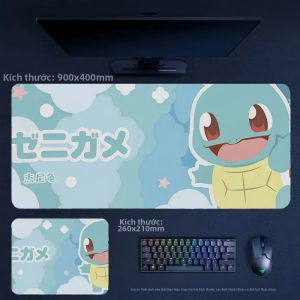 Bandai | Pokemon Pikachu Phim Hoạt Hình Anime Da Độ Nét Cao Miếng Lót Chuột Bàn Phím Cạnh Chính Xác Quá Khổ Dành Cho Game Thủ