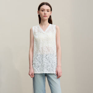AMII | Áo Thun Hở Gò Vai Hoa Văn Paisley Mỏng Nhẹ Mới Hè