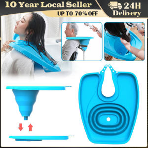 Foldable Hair Washing Basin No Bending No Lying Down Backwash Tray Adjustable Neck Strap Portable Hair Washing Tray Bedside