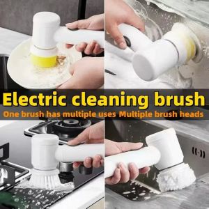 5 in 1 Smart Multifunctional Electric Cleaning Brush for Bathroom Washing and Kitchen Cleaning Tools