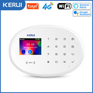 KERUI | KERUI W204 4G GSM WIFI Alarm System 2.4inch Screen Tuya Smart Home Security Alarm Buglar RFID Wireless Motion Sensor Detector