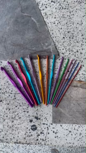 เข็มถักโครเชต์ หัวเดียว เข็มโครเชต์ด้ามอลูมิเนียม เข็มถัก Crochet Hooks