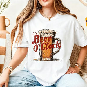 Sanrio | Beer OClock T-Shirt Vintage Beer Mug Retro Cartoon Tees Men Casual O-neck T Shirts Graphic Print Streetwear Summer Tees