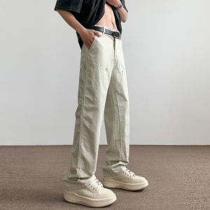 กางเกงขายาวทรงหลวมสไตล์อเมริกัน Cleanfit Woodland กางเกงขายาวทรงตรงสำหรับใส่ทำงานสำหรับผู้ชายและผู้หญิง กางเกงขายาวทรงหลวมสบาย ๆ