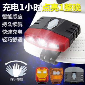 Nắp Đèn Pha Mini Siêu Sáng Có Thể Sạc Lại Cảm Biến Kẹp Câu Cá Ban Đêm Đèn Pin Lithium Đặc Biệt Nhẹ Đồ Du Lịch Cắm Trại Ngoài Trời