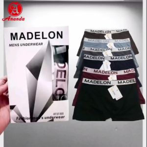Celana Dalam Pria Madelon Art 8688 Cd Boxer Pria [Size M L Xl ] Katun Promo!! ( 1 Box Isi 3 )