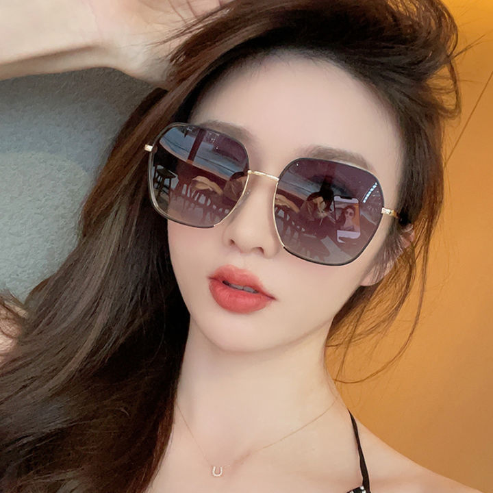Sunglasses 2023 New Trendy Women High Grade Sense to Make Big Face