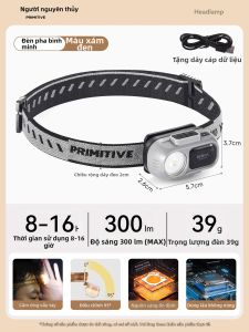 The Primitive | Đèn Đeo Đầu Đi Cá Ban Đêm Siêu Sáng Dài Lâu Nạp Lại Được