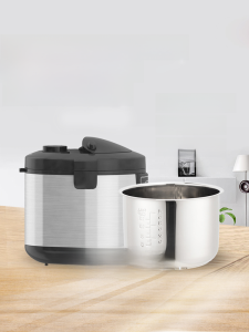 Nồi Cơm Điện Bằng Thép Không Gỉ Ba Lớp Đáy Hợp Kim 304 Nồi Áp Suất Điện Dung Tích 2L2.5L3L4L5L6L Nồi Nấu Chậm Bằng Thép Không Gỉ