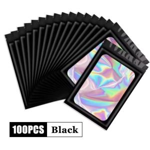500 Chiếc Túi Ziplock Toàn Phương Nhựa Laser Ánh Kim Cho Làm Móng Tay Mi Bông Tai Nhẫn Trang Sức Bảo Quản Màn Hình Hiển Thị