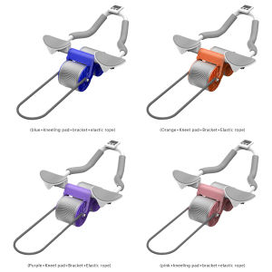 Bánh xe tập bụng với màu đệm đầu gối ngẫu nhiên bền thể dục tập bụng con lăn chống trượt nhựa tự động phục hồi an toàn im lặng cho thiết bị đào tạo