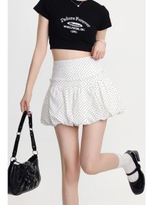 Váy Chữ a Cạp Cao Họa Tiết Bướm Màu Trắng Mùa Hè Cho Nữ Váy Ngắn Thiết Kế Tay Ngắn Váy Midi Dáng Chữ a Cho Nữ