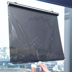 Balcony Suction Cup Sunshade Curtain Office Home Window Retractable Heat Insulation Heat Protection No Drilling Required