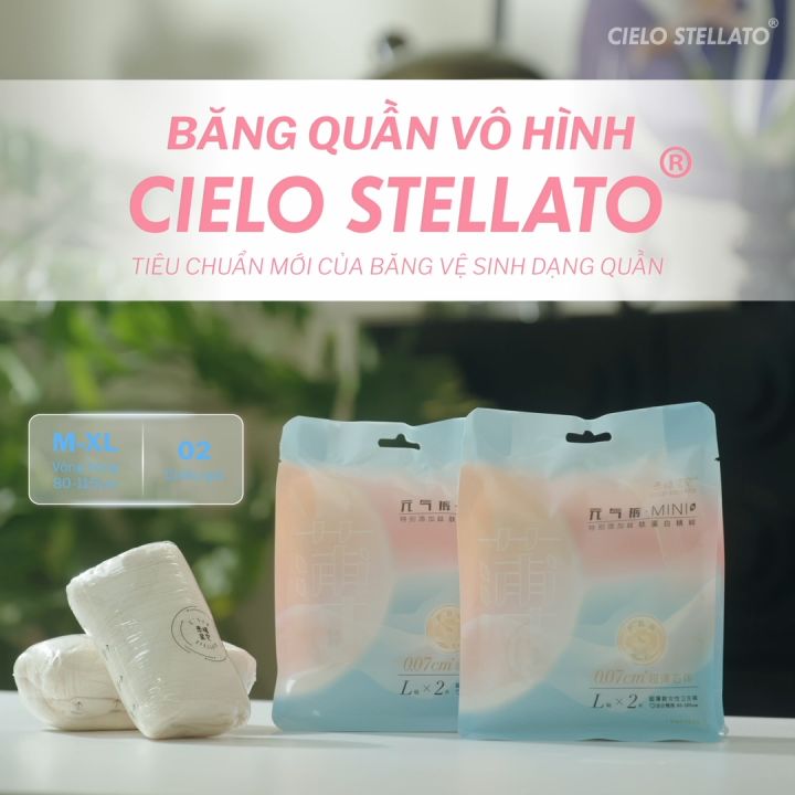 Combo 40 Băng Quần Vô hình Cielo Stellato siêu mỏng, chống tràn 360