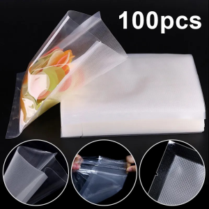 (clearance)100PCS Vacuum Food Fresh Sealer Bags Keep Fresh Food Saver Packaging Bags Storage Bag plastic bags food for chicken