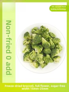 Frozen Dry Broccoli Flower Snack Non-Fried Dehydrated Vegetable Crispy Leisure Food No Added Oil Salt Dried Vegetable Snack
