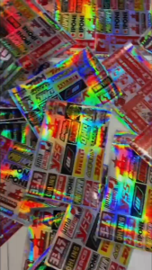 19 PCS Sticker Sponsor Racing Printcut Siap Tempel Bahan Hologram Vinyl Stiker Logo Racing MS.PRC 04 Anti Luntur Sudah Cutting Potongan Siap Tempel