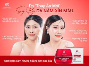 (MISS CANDY) KEM NÁM SÂM NHUNG HOÀNG KIM CAO CẤP - MELASMA CREAM NANO WHITE hộp 25g.(Hàng Chính Hãng)