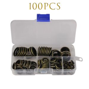 100/150pcs Bonded Sealing Ring Washers Assortment Kit Oil Drain Screw Combined Washer Set M6-M22 Hardware Tools