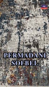 Alhadi Permadani 120cm x 170cm Tebal 12mm Karpet Lantai Sofbel Lembut Empuk Padat Abstrak Modern