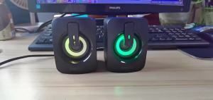 Computer Speakers PC Sound Box HIFI Stereo Microphone USB Wired Caixa De Som with RGB LED Light For Desktop Computer PC Laptops