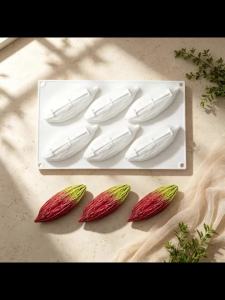 Khuôn Làm Sôcôla Silicon Hình Quả Cacao 6 Ô Thân Thiện Với Môi Trường Cấp Thực Phẩm Khuôn Bánh Mousse Dụng Cụ Làm Bánh Ngọt Dụng Cụ Làm Bánh Tráng Miệng