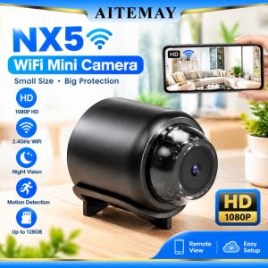 (Manila Ship) Aitemay X5 WiFi Camera 2.4GHz Mini CCTV Cam Wide Angle Lens Voice Recording Micro SD Card Slot Up To 128G USB Power Supply Plug And Play Pet Monitor