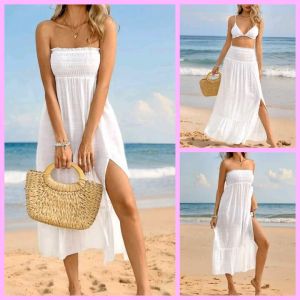reaBeach Swim Casual Summer Wear Cover Up  Multi Way to Wear Tube Dress Maxi Long Skirt for Women    fits up to large classy and elegant timeless classic  timeless piece casual office or party classic piece super kapal ng tela hindi kayo magsisi our aim