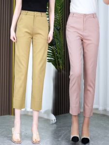 กางเกงขายาวทรงหลวมเอวสูง ทรงสลิมฟิต ทรงฮาเร็ม ทรงขาสั้น สไตล์สตรีท กางเกงขายาวทรงยาวบาง ทรงหลวม ทรงหลวม ทรงหลวม