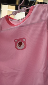 C129 Cute Baby Girl T-shirt Girls tees Top Kids Fashion Thin Shirt Summer wear Ice silk clothing Girl Catoon Blouse Baju T-shirt budak perempuan