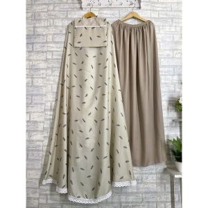 Mukena Rayon Jumbo Dewasa Motif Bunga Kecil Printing