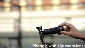 (SG Warranty)18x Smartphone Lenses Universal Cell Phone Camera Lens 18x Optical Zoom Telephoto Lens for Phone Lens Adjustable HD Monocular telescope