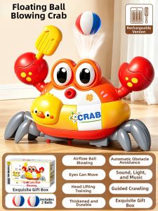 BEI JESS | Concentration Training Blow Balls Crab Toy for Babies 0-1 Years