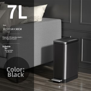 HS | Domestic Lid-Attached Bathroom Kitchen Living Room Luxurious Foot Pedal Trash Can