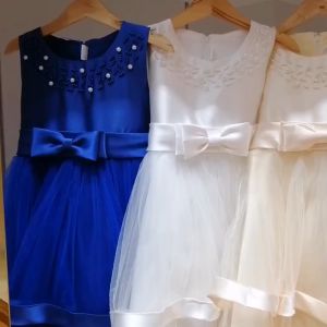 Summer White Sleeveless Toddler Little Girls Birthday Dress Bow Knot Wedding Flower Princess Christmas Kid Infant Dress for 3 4 5 6 7 8 9 10 yrs old