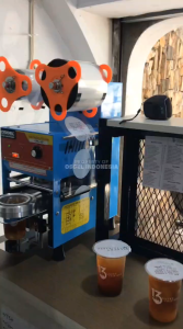 OSSEL Cup Sealer Otomatis OS-A9 Press Cup Tutup Gelas Plastik Otomatis OSSEL