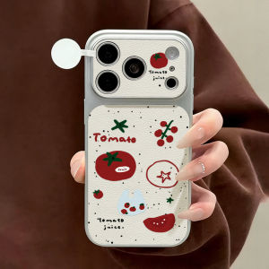 TAOYUNXI | Tomato Pattern Leather Cover For iPhone 17 Pro Max 16 13 15 11 12 14 Cute Shockproof Bumper Protective Soft Fundas Cover