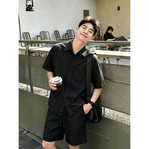 OUMULONG | Trang Phục Linen Thoáng Khí Dành Cho Nam Quần Short Và Áo Sơ Mi
