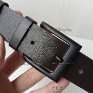 GESPER POLOS KULIT | Ikat Pinggang Full Hitam Polos Pria | Kepala Black Stainless | Kulit Lebar 33 mm